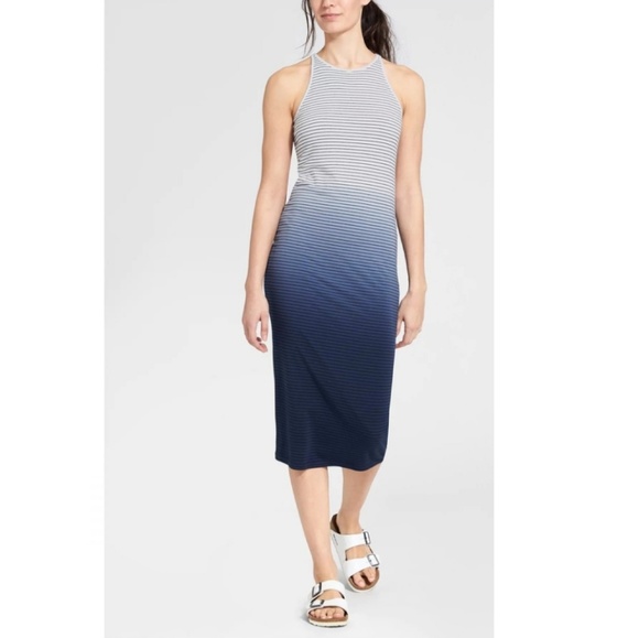 Athleta Dresses & Skirts - Athleta Sunkissed Striped Ombre Midi Dress